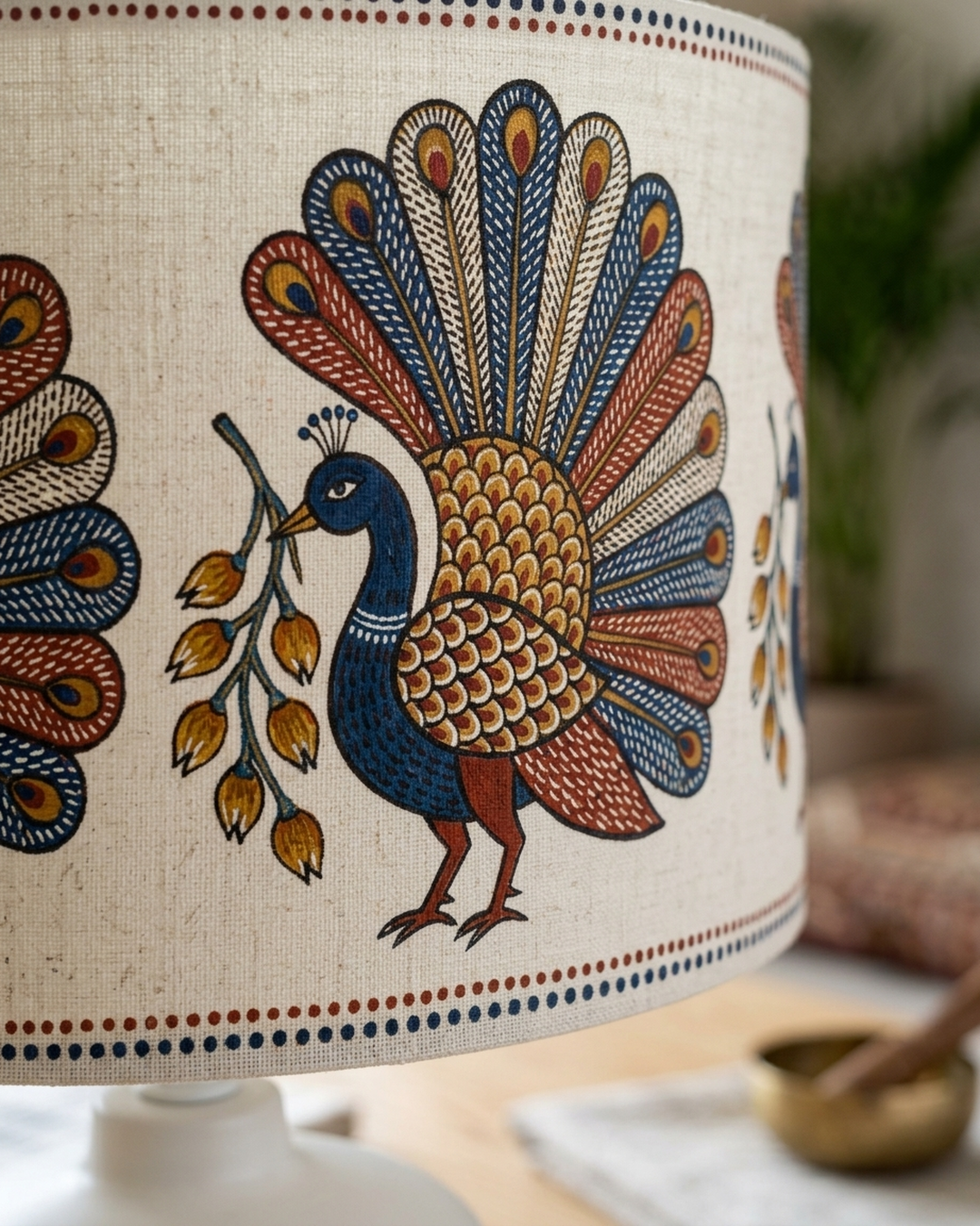 Gond Peacock Lamp