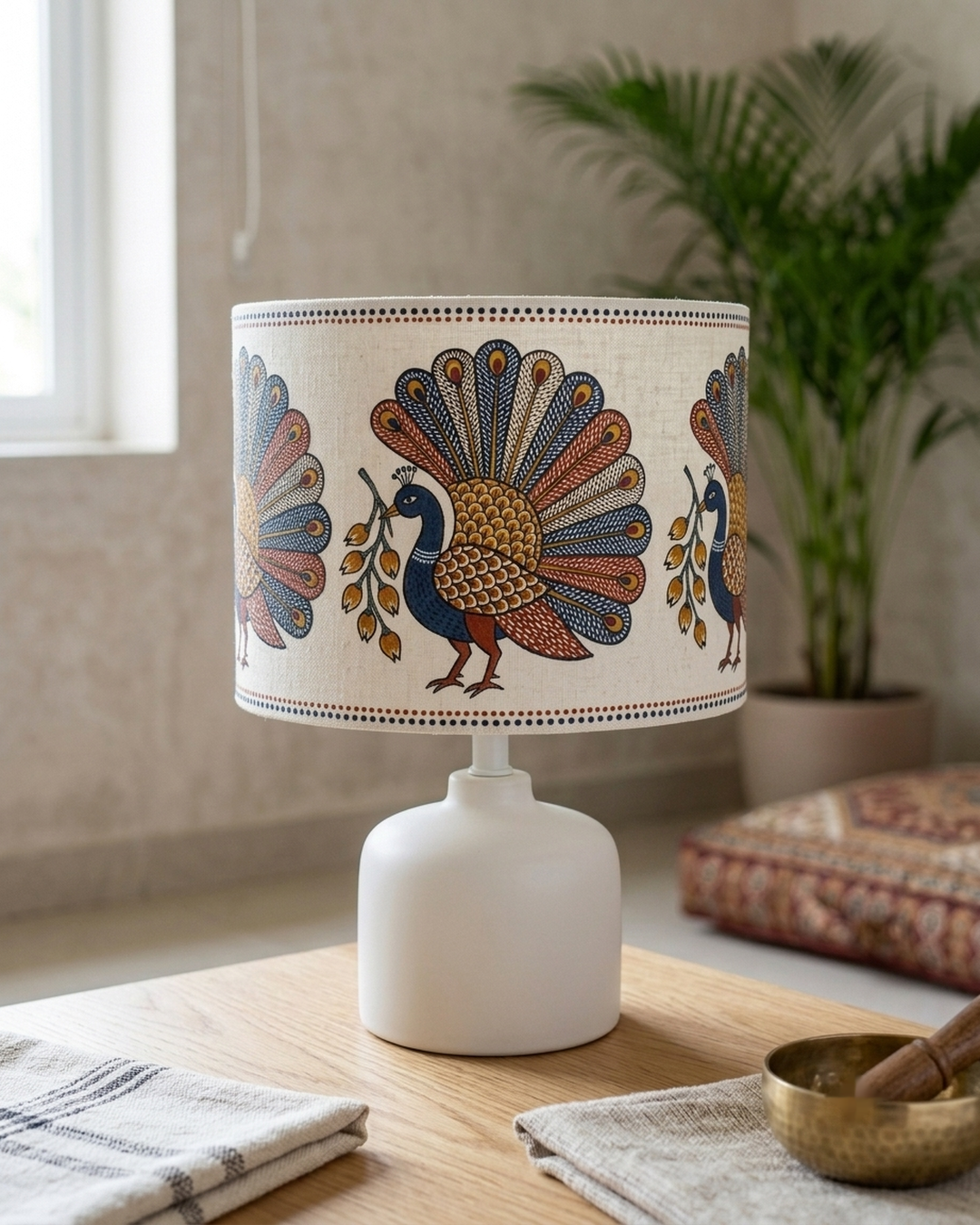 Gond Peacock Lamp